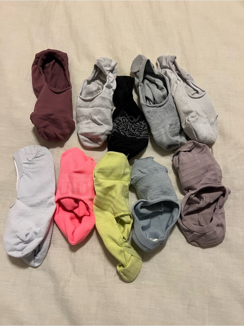 Lululemon Power Stride No-Show Sock with Active Grip Bundle (10 pairs)